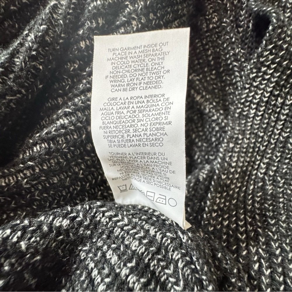 Cabi Cloak Black Marled Knit Longline Duster Cardigan Sweater Medium Style #3530 - Picture 6 of 6